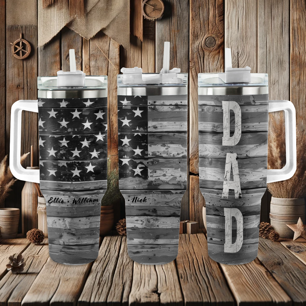 Shineful Tumbler Personalized Patriot Dad Tumbler