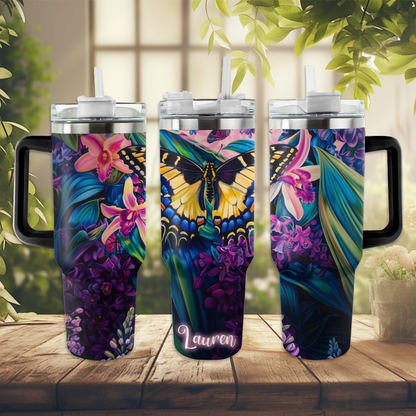 Shineful Personalized Tumbler Enchanting Butterfly