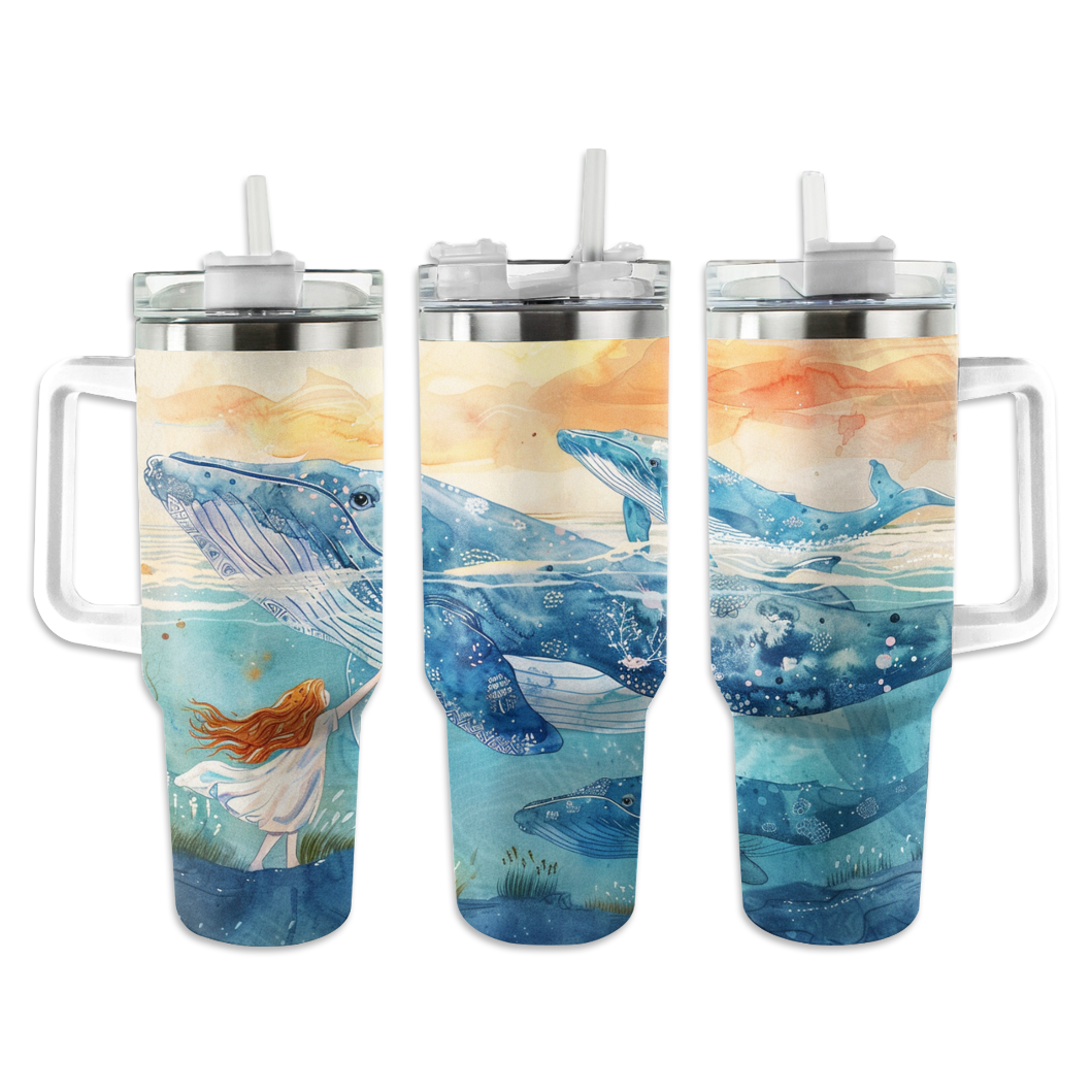 Harmonie et fille de la baleine Shineful Tumbler