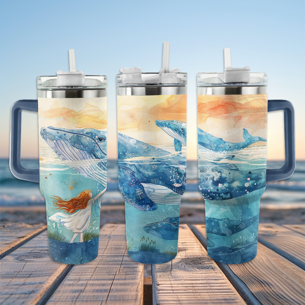 Harmonie et fille de la baleine Shineful Tumbler