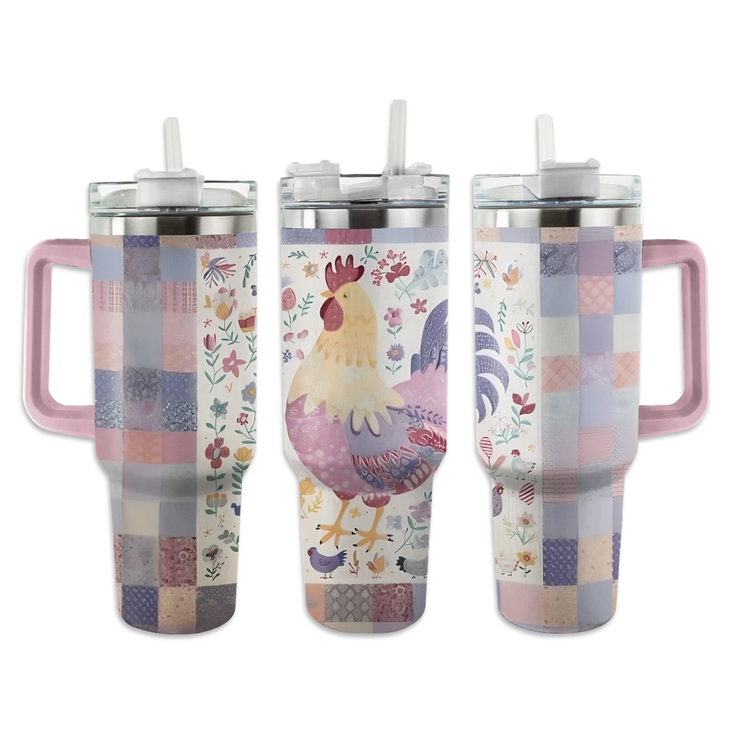 Shineful Tumbler Quilting Lovers Chicken Quilt Quilt Patterns KL30