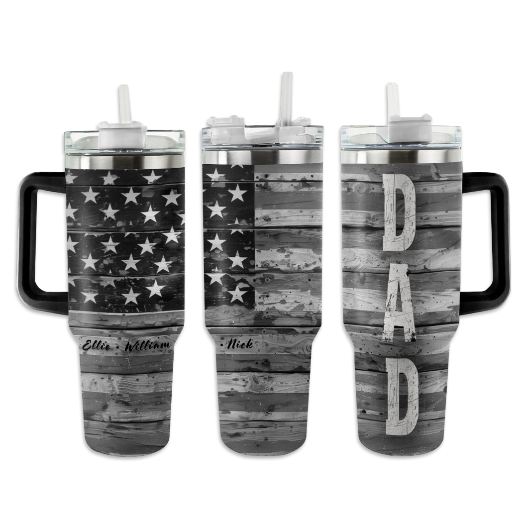 Shineful Tumbler Personalized Patriot Dad Tumbler