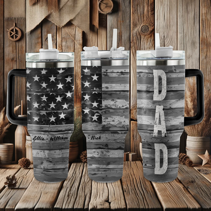 Shineful Tumbler Personalized Patriot Dad Tumbler