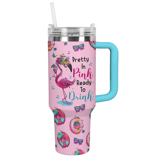 Shineful Tumbler Flamingo Beach Party