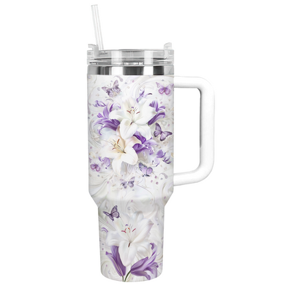 Shineful Glossy Tumbler Lily & Butterfly Delight