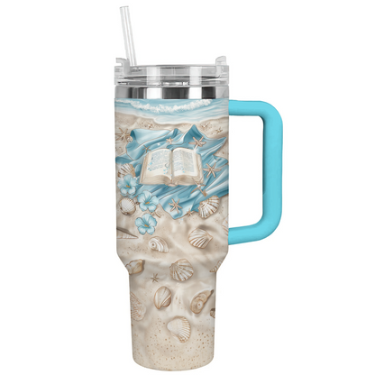 Shineful Tumbler Blue Hibiscus Book Oasis