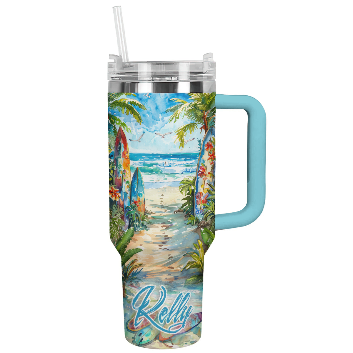 Shineful Personalized Tumbler Aloha Surfing