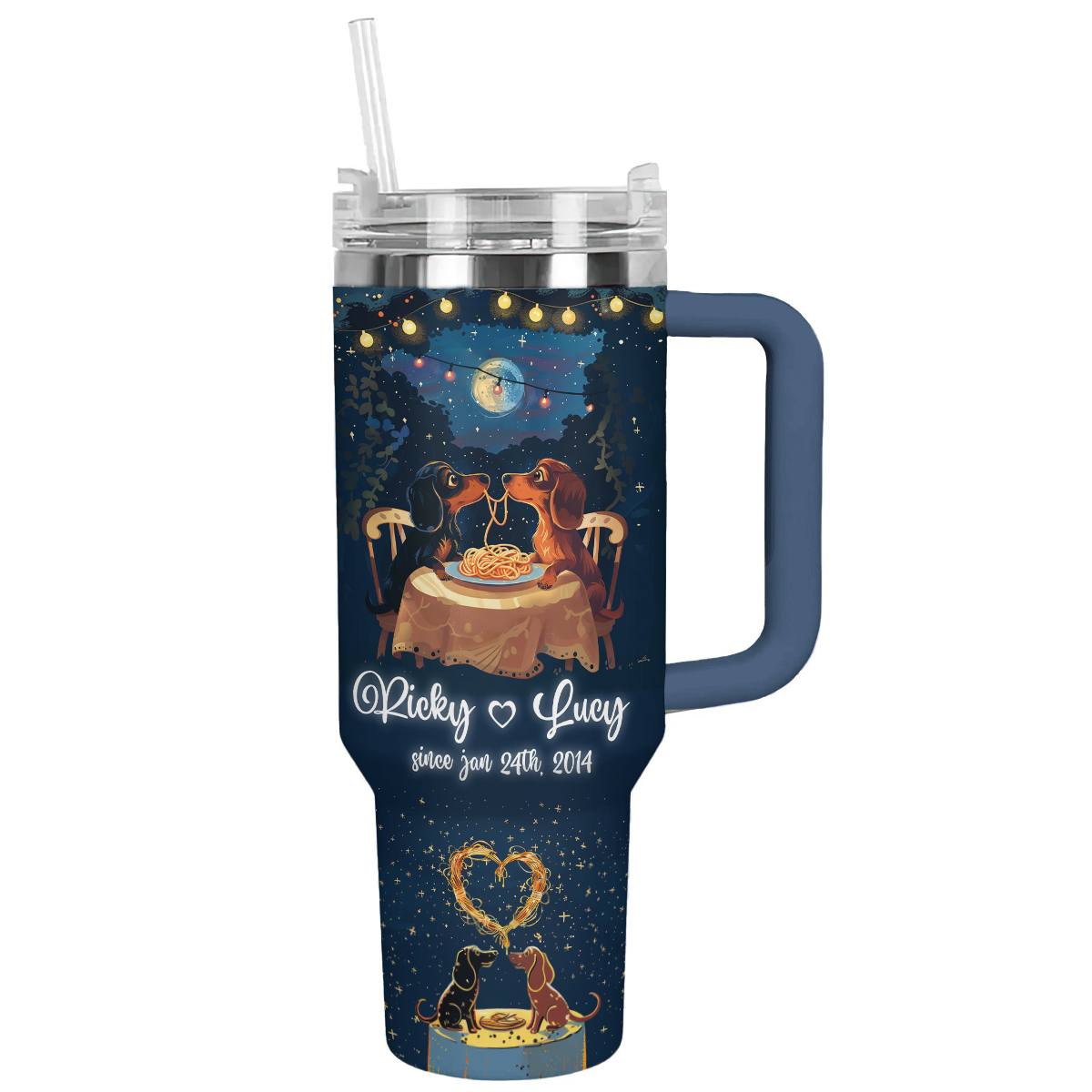 Shineful Personalized Tumbler Doxie Pasta Pals Forever