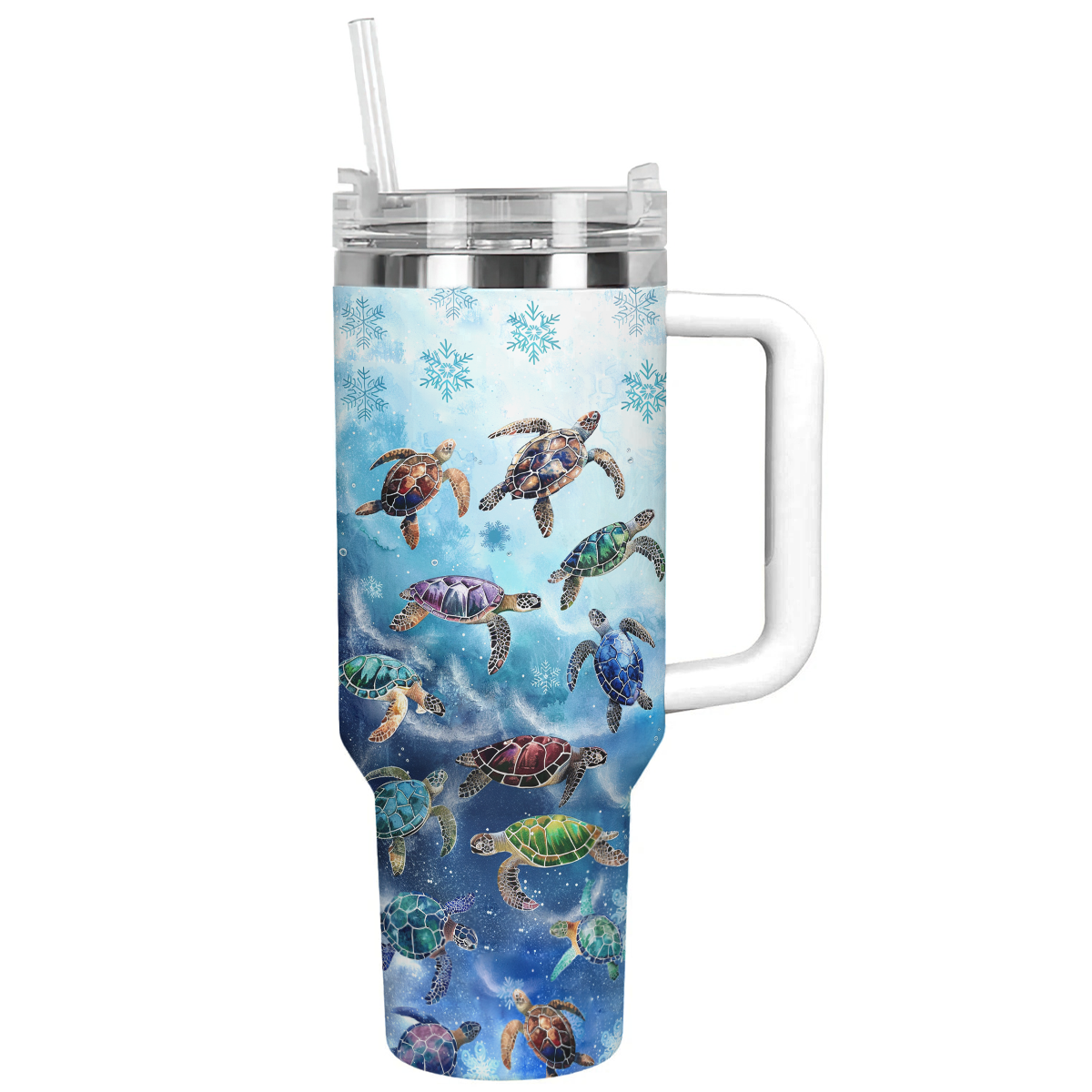 Shineful Tumbler Snowy Sea Turtles