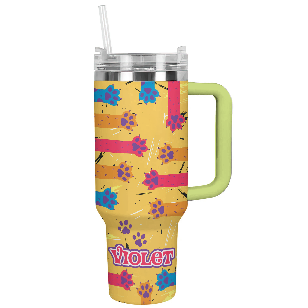 Shineful Personalized Tumbler Naughty Cat Scratch