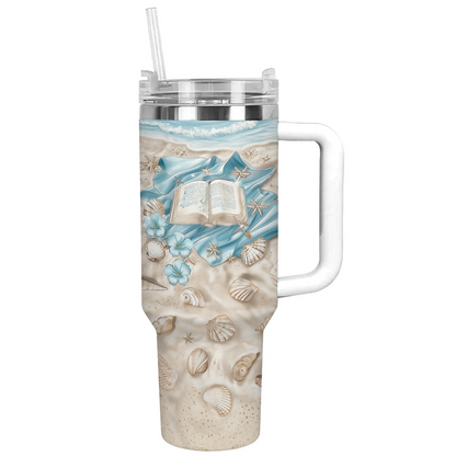 Shineful Tumbler Blue Hibiscus Book Oasis