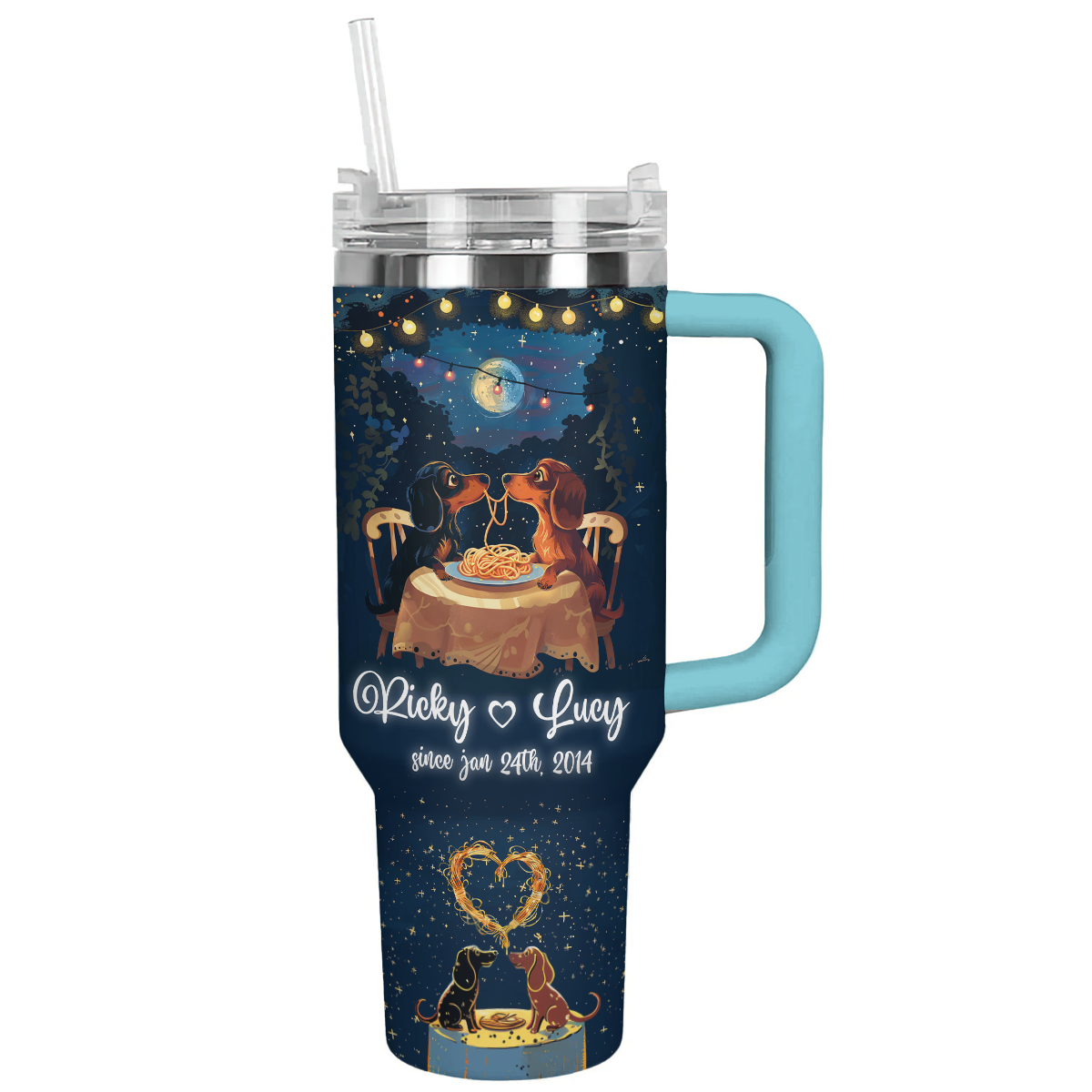 Shineful Personalized Tumbler Doxie Pasta Pals Forever