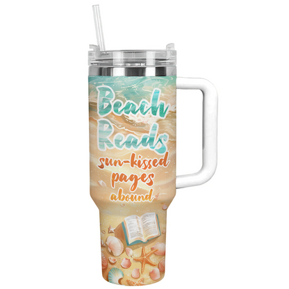 Shineful Tumbler Beach Reads Sun-kissed Pages Abound