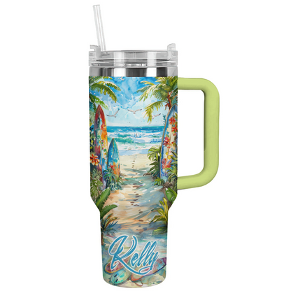 Shineful Personalized Tumbler Aloha Surfing