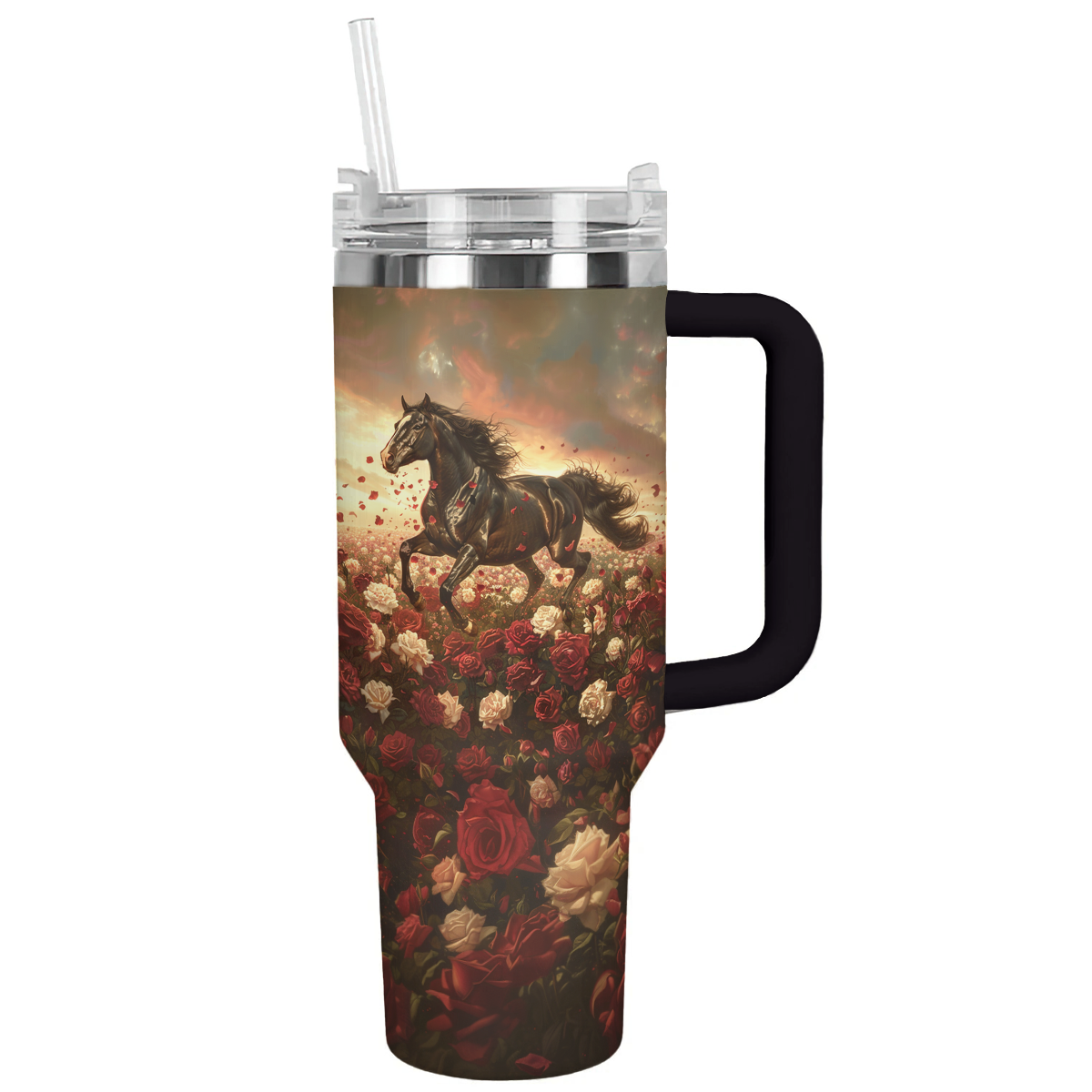 Shineful Tumbler Majestic Horse Red Roses