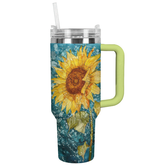 Shineful Tumbler Golden Sunflower Artful Sunburst