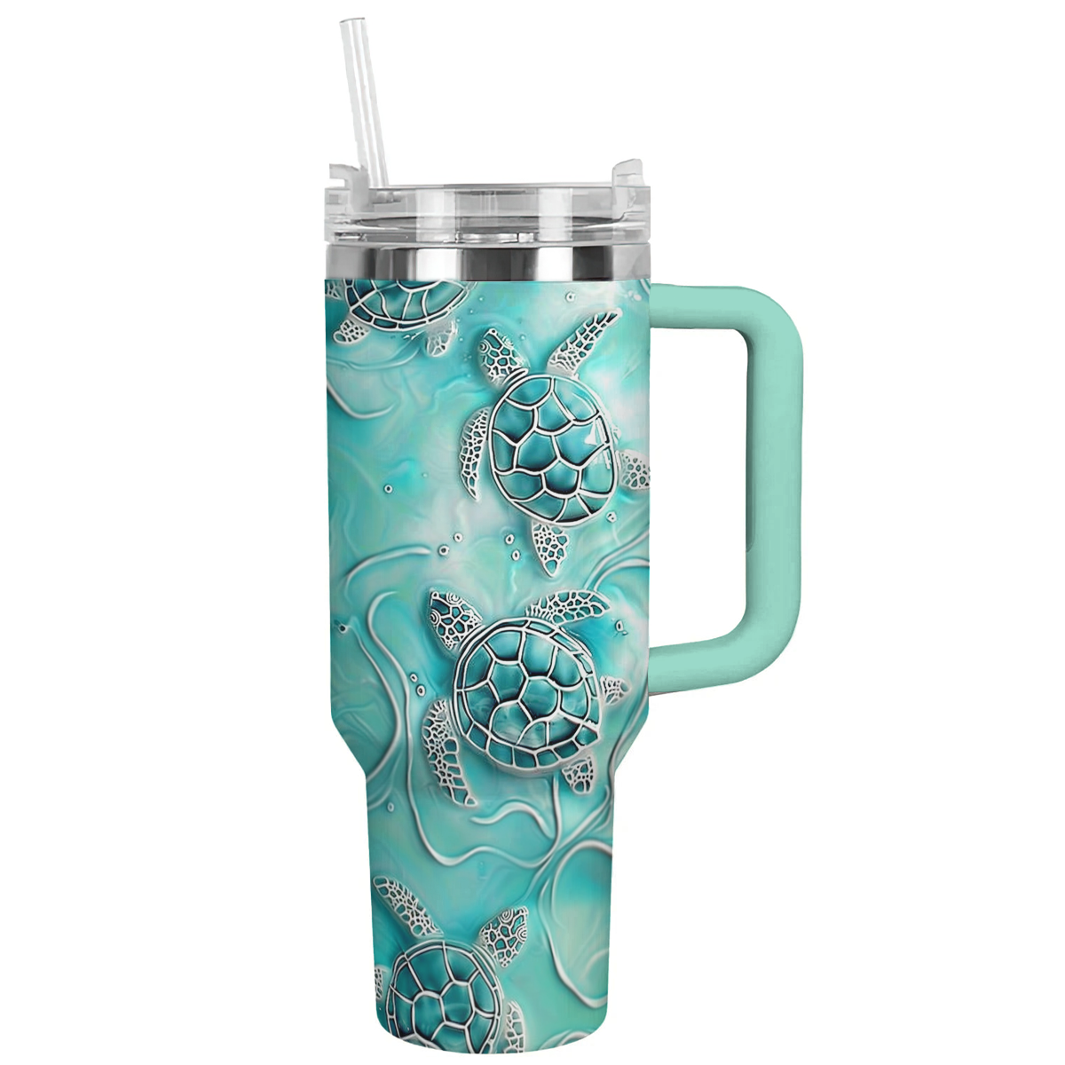 Shineful Glossy Tumbler Enchanting Turquoise Sea Turtles