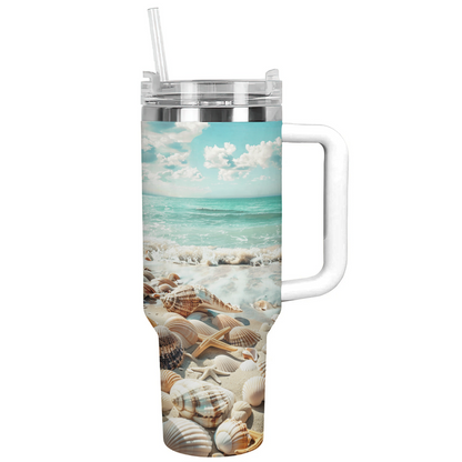 Shineful Tumbler Wave and Shell Harmony