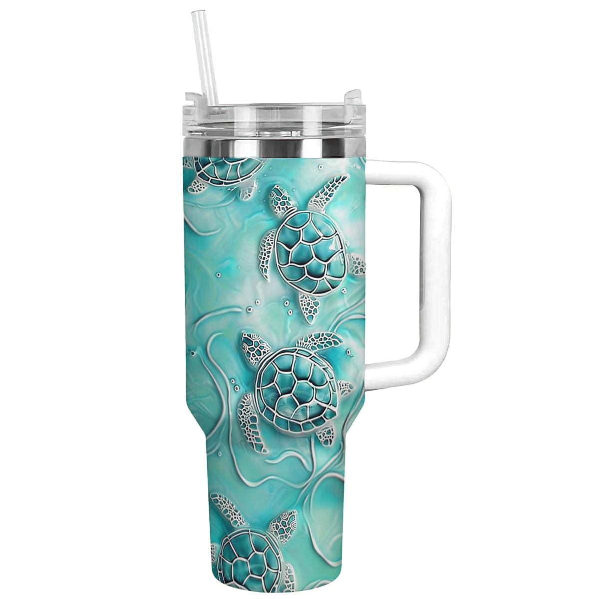 Shineful Glossy Tumbler Enchanting Turquoise Sea Turtles