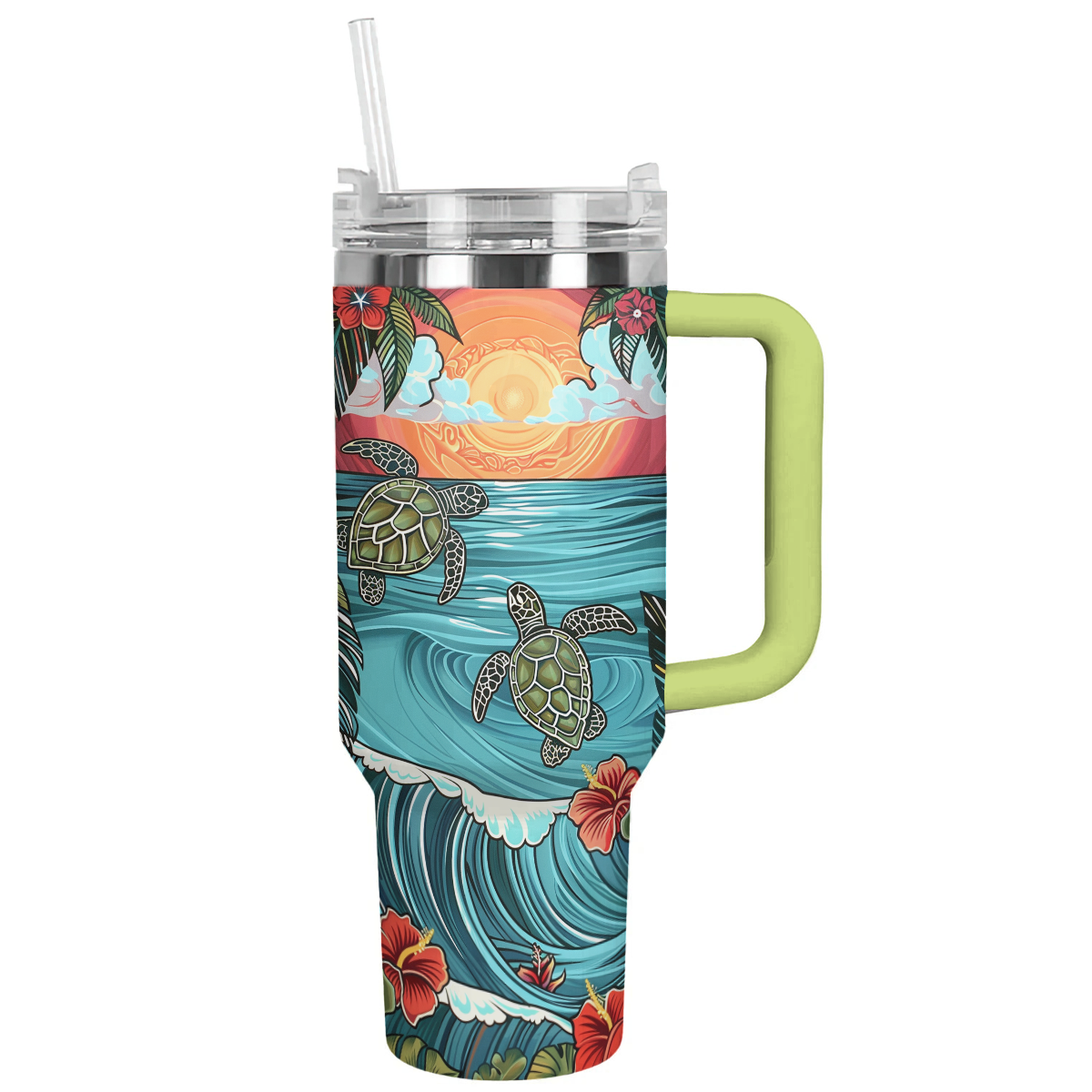 Shineful Tumbler Turtle Sunset Tranquility