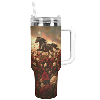 Shineful Tumbler Majestic Horse Red Roses