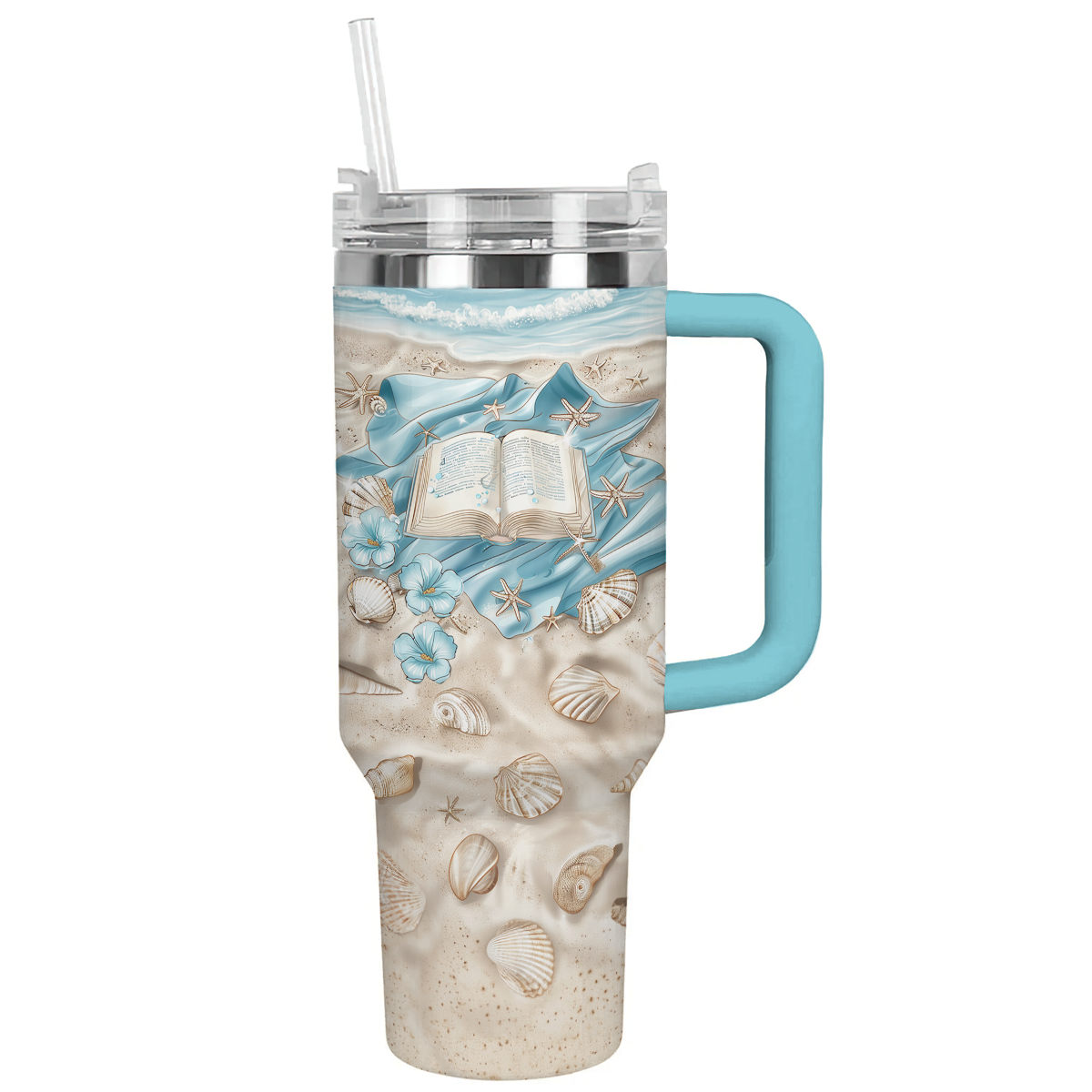 Shineful Tumbler Blue Hibiscus Book Oasis