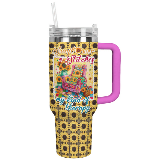 Shineful Tumbler Sunflower And Stitches Lover