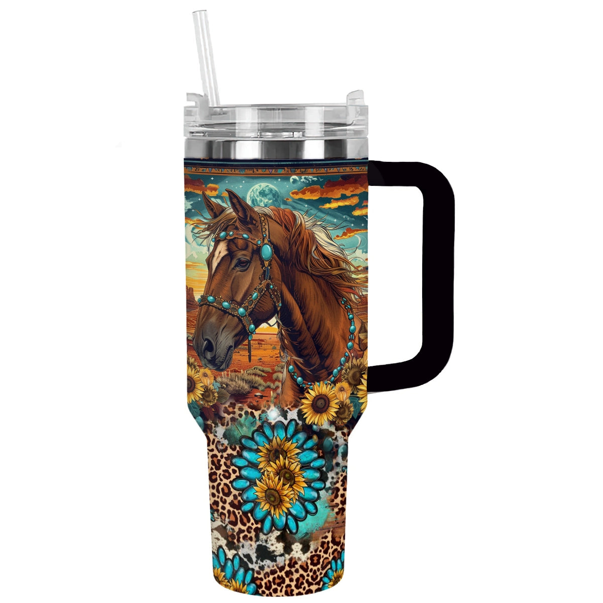 Balade au coucher du soleil sur les tournesols de Shineful Tumbler