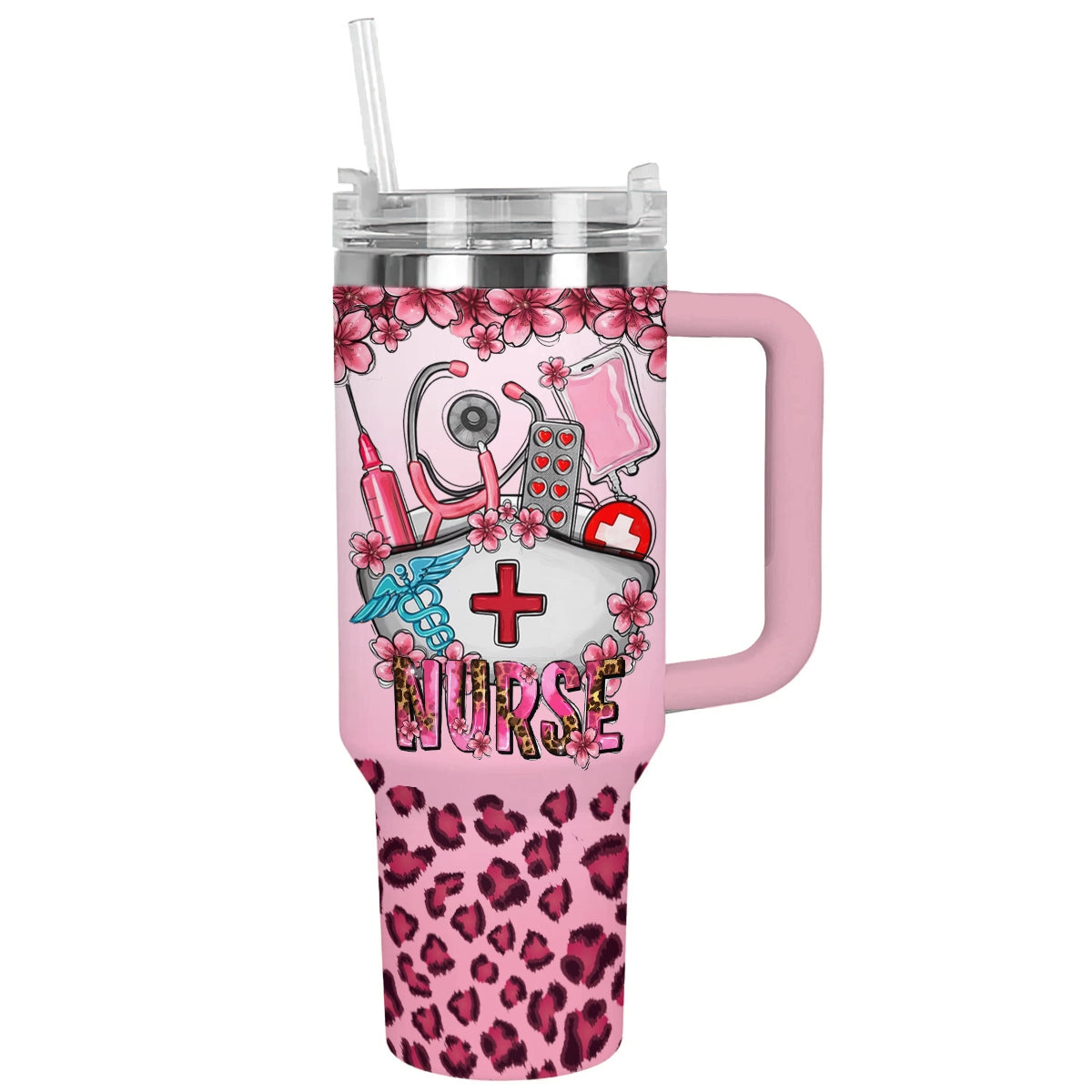 Glänzender Becher Nurse's Pink Passion