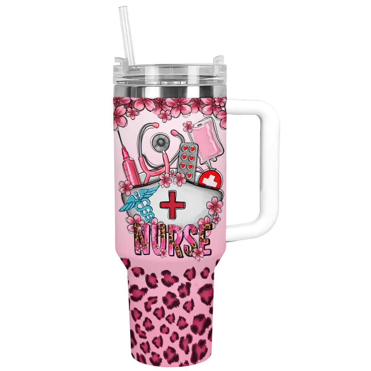 Glänzender Becher Nurse's Pink Passion