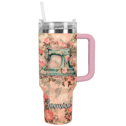 Shineful Tumbler Vintage Blooms Quilting