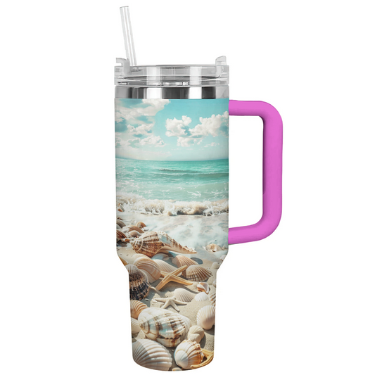 Shineful Tumbler Wave and Shell Harmony