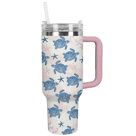 Shineful Tumbler Aqua Sea Turtles Charm