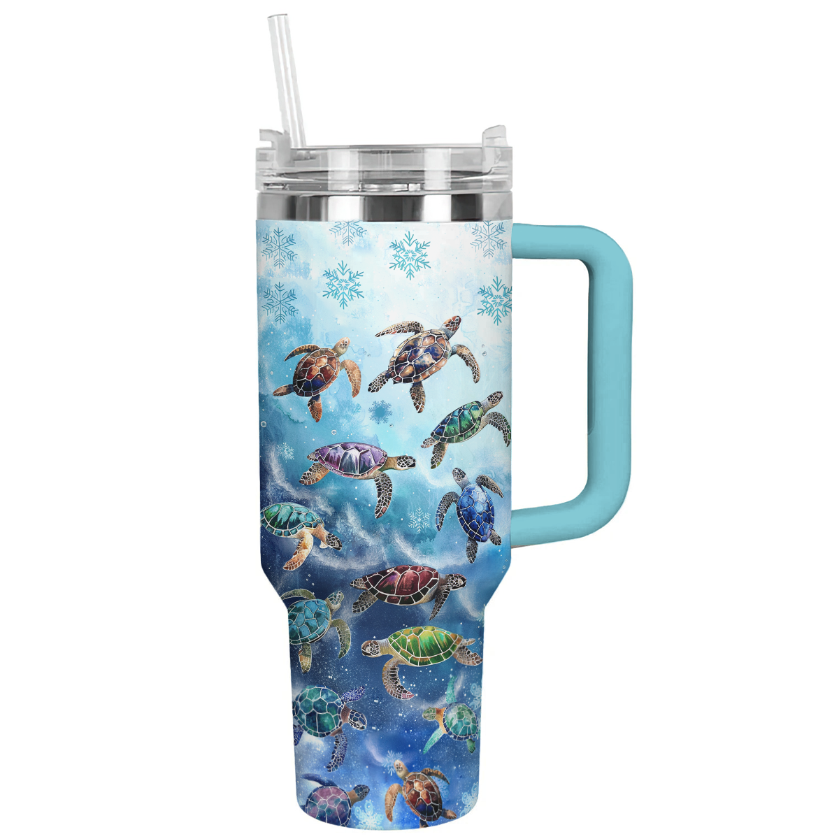 Shineful Tumbler Snowy Sea Turtles