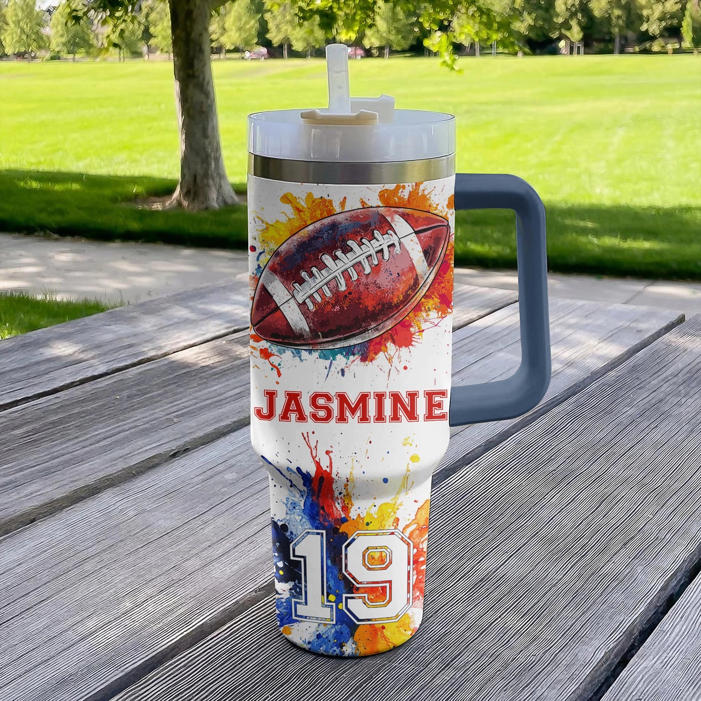 Shineful Tumbler Personalized Football Touchdown