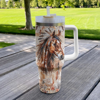 Shineful Tumbler Tribal Horse