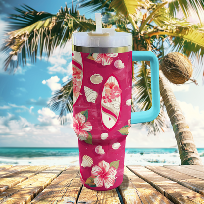 Shineful Tumbler Pink Surfing Boards