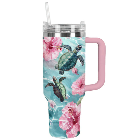 Shineful Tumbler Hibiscus Turtle Paradise