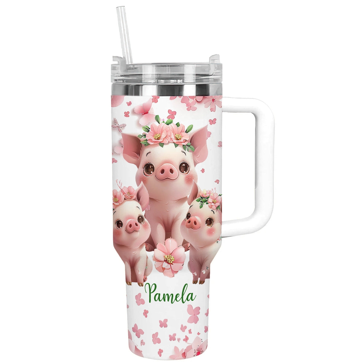 Shineful Tumbler Floral Piglet Pal