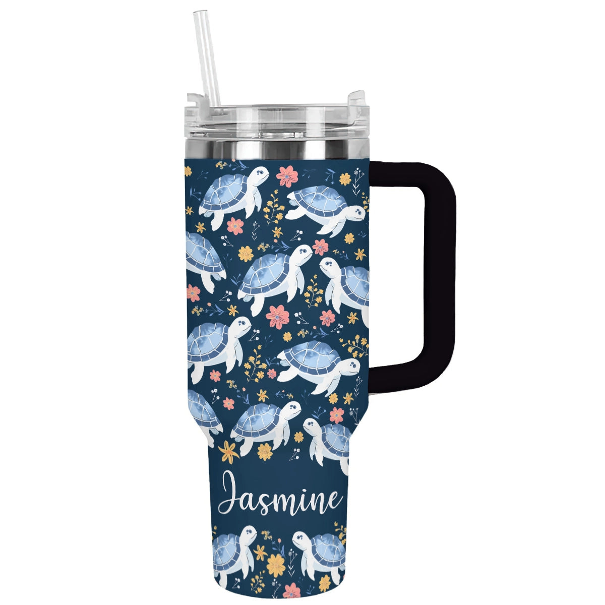 Shineful Tumbler Ocean Floral Bliss Turtle