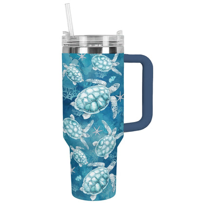 Shineful Tumbler Teal Ocean Turtle