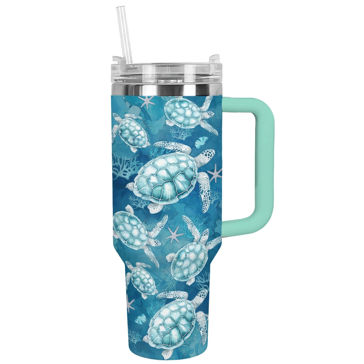 Shineful Tumbler Teal Ocean Turtle