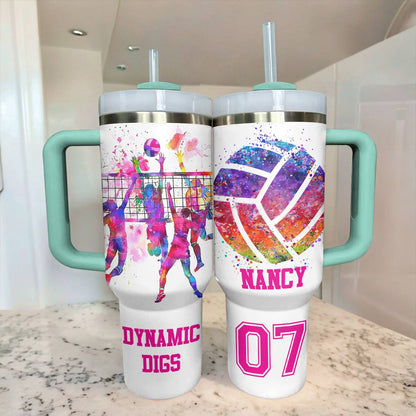 Shineful Personalized Tumbler Volleyball Team In My Heart