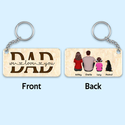 Shineful Best Dad Ever Back View - Personalized Acrylic Keychain