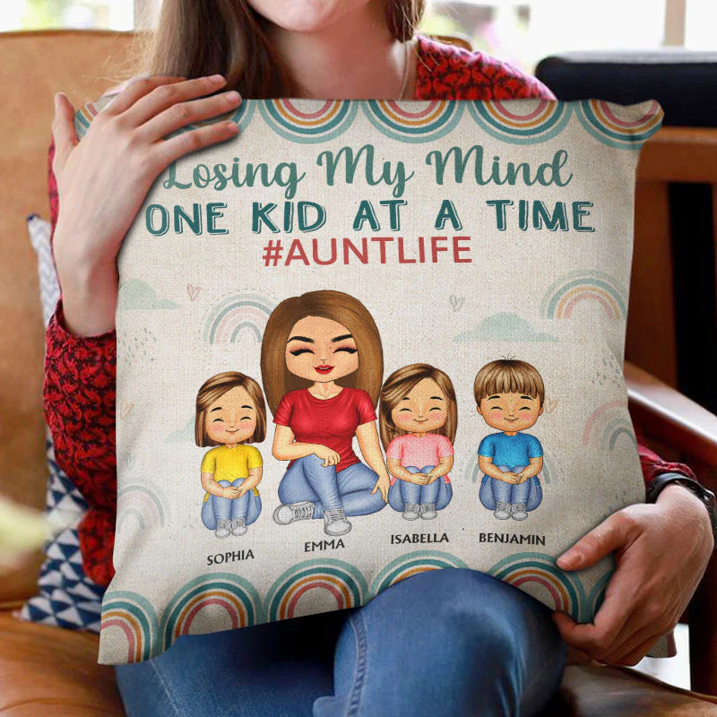 Shineful Losing My Mind One Kid At A Time - Personalized Pillow