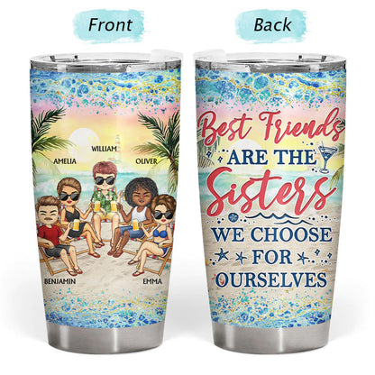 Shiny Tumbler 20 Oz Ich liebe dich bis zum Strand und zurück beste Freunde personalisiert