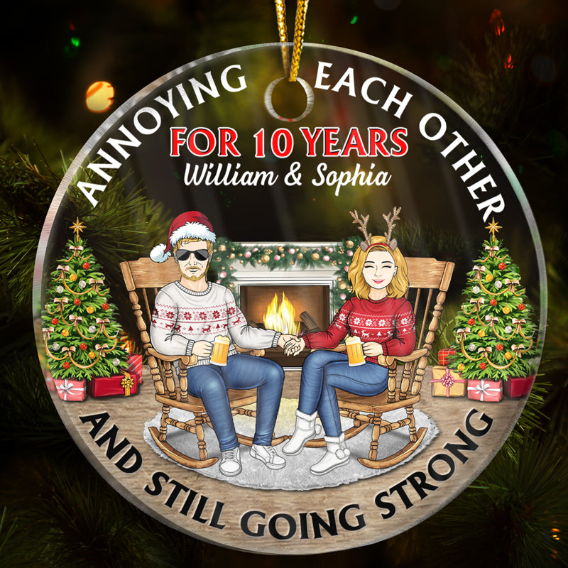 Christmas Family Couple Annoying Each Other For Years - Gift Couples Perzonalized Acrylic Ornament