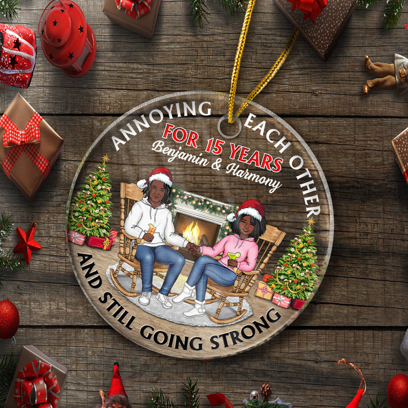 Christmas Family Couple Annoying Each Other For Years - Gift Couples Perzonalized Acrylic Ornament