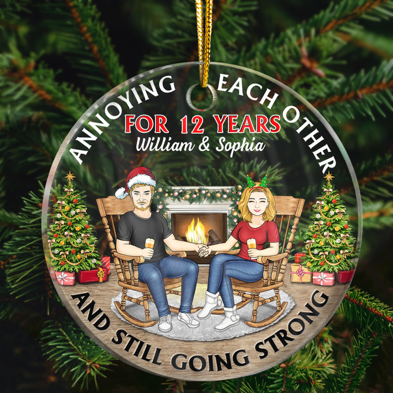 Christmas Family Couple Annoying Each Other For Years - Gift Couples Perzonalized Acrylic Ornament