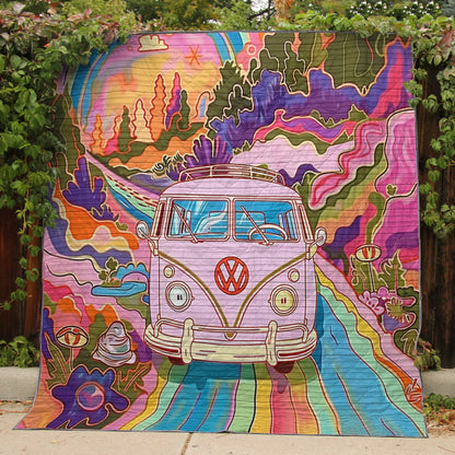 Bus Hippie coloré et brillant 